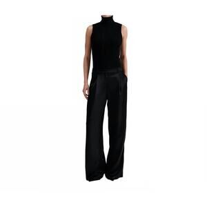 NEW MALINA women's sarah satin pants in black